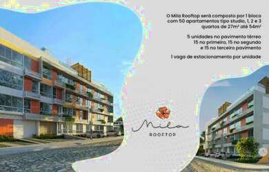 Imagem: O apartamento possui 1 Dormitório, 1 Banheiro, 1 Vaga na garagem