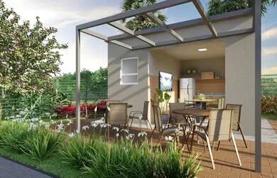 Imagem: O apartamento possui 2 Dormitórios, 1 Banheiro, 1 Vaga na garagem