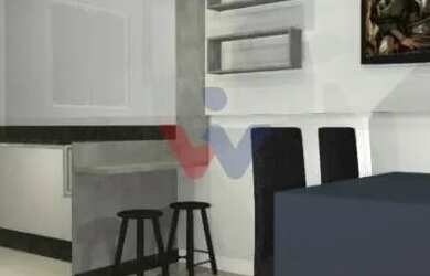 Imagem: O apartamento possui 2 Dormitórios, 1 Banheiro, 1 Vaga na garagem