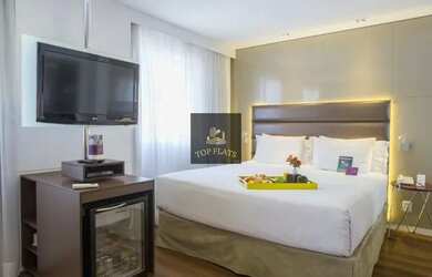 Imagem: O studio possui 1 Dormitório, 1 Banheiro, 1 Vaga na garagem