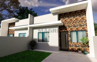 Imagem: A casa possui 2 Dormitórios, 2 Banheiros, 1 Vaga na garagem