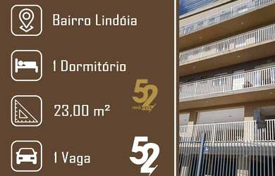 Imagem: A kitnet possui 1 Dormitório, 1 Banheiro, 1 Vaga na garagem