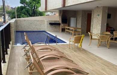 Imagem: O apartamento possui 1 Dormitório, 1 Banheiro, 1 Vaga na garagem