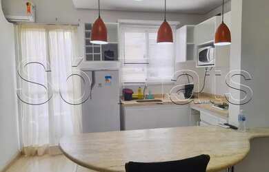 Imagem 5: Flat na Rua Funchal totalmente mobiliado, com cozinha completa para locação....