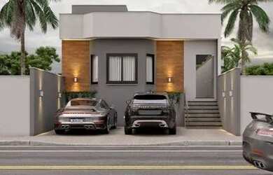 Imagem: A casa possui 3 Dormitórios, 2 Banheiros, 2 Vagas na garagem