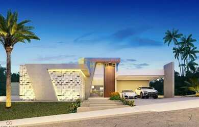 Imagem: A casa possui 4 Dormitórios, 5 Banheiros, 4 Vagas na garagem