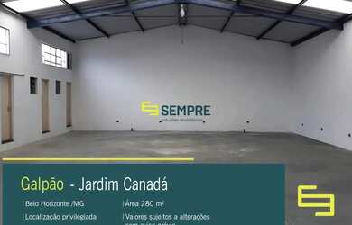 Imagem: O depósito possui 4 Vagas na garagem e 280m² de Área e está