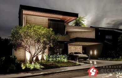 Imagem: A casa em condomínio possui 4 Dormitórios, 5 Banheiros, 2