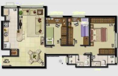 Imagem 10: Apartamento para Venda - 75.8m², 3 dormitórios, sendo 1 suites, 2 vagas - Partenon