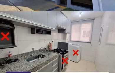 Imagem: O apartamento possui 2 Dormitórios, 1 Banheiro, 1 Vaga na garagem