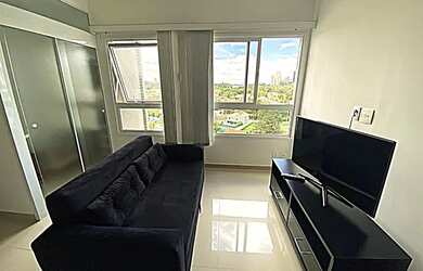 Imagem: O apartamento possui 1 Dormitório, 1 Banheiro, 1 Vaga na garagem