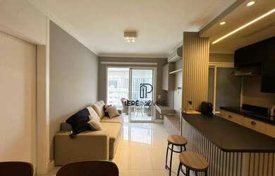 Imagem: O apartamento possui 1 Dormitório, 1 Banheiro, 1 Vaga na garagem