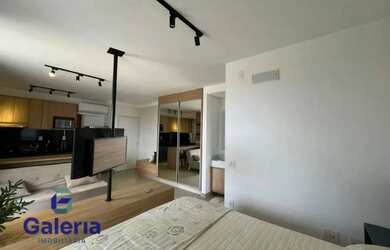 Imagem: O apartamento possui 1 Dormitório, 1 Banheiro, 1 Vaga na garagem