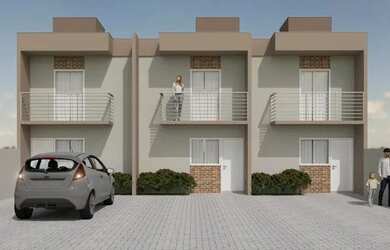 Imagem: A casa possui 1 Dormitório, 1 Banheiro, 1 Vaga na garagem