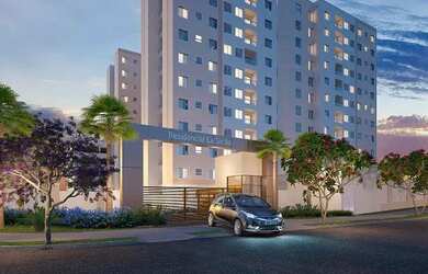 Imagem: O apartamento possui 2 Dormitórios, 1 Banheiro, 1 Vaga na garagem