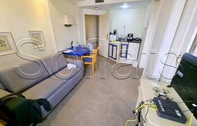 Imagem: O studio possui 1 Dormitório, 1 Banheiro, 1 Vaga na garagem