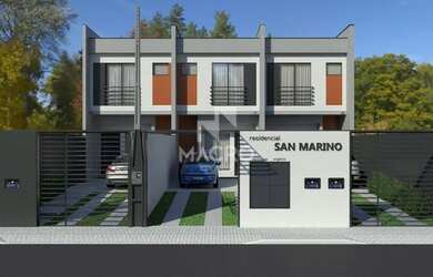 Imagem: A casa possui 2 Dormitórios, 2 Banheiros, 2 Vagas na garagem