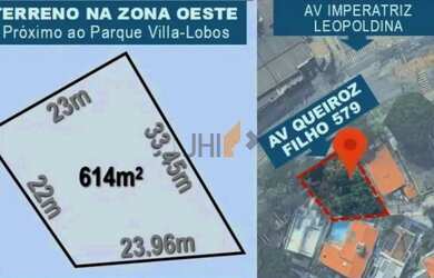 Imagem: O terreno possui 614m² de Área e está localizado em Vila