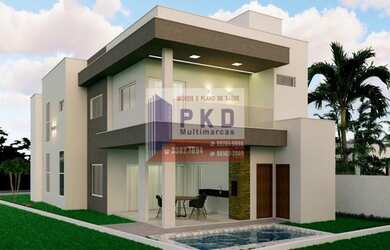 Imagem: A casa em condomínio possui 4 Dormitórios, 5 Banheiros, 2