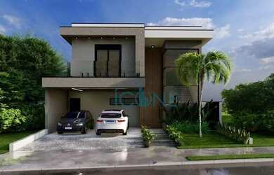 Imagem: A casa em condomínio possui 5 Dormitórios, 5 Banheiros, 4