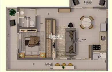 Imagem 2: Apartamento com 2 quartos disponível para venda no bairro Umuarama em...