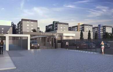 Imagem: O apartamento possui 2 Dormitórios, 1 Banheiro, 1 Vaga na garagem