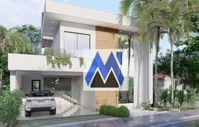 Imagem: A casa em condomínio possui 4 Dormitórios, 5 Banheiros, 4