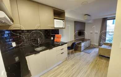 Imagem: O studio possui 1 Dormitório, 1 Banheiro, 1 Vaga na garagem