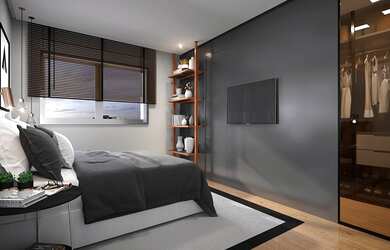 Imagem: O apartamento na cobertura possui 3 Dormitórios, 2 Banheiros