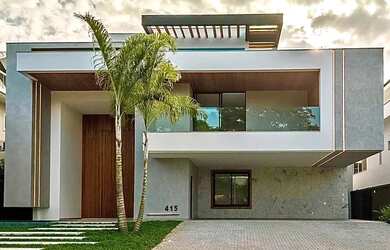 Imagem: A casa em condomínio possui 5 Dormitórios, 5 Banheiros, 4