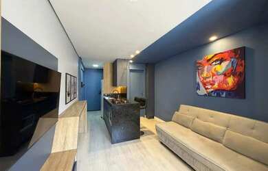 Imagem: O apartamento possui 1 Dormitório, 1 Banheiro, 1 Vaga na garagem