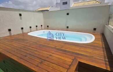 Imagem: O apartamento na cobertura possui 4 Dormitórios, 5 Banheiros