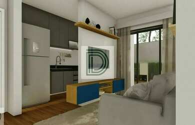 Imagem: O apartamento possui 2 Dormitórios, 1 Banheiro, 1 Vaga na garagem