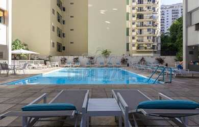 Imagem: O apartamento possui 1 Dormitório, 1 Banheiro, 1 Vaga na garagem