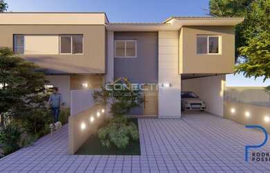 Imagem: A casa possui 3 Dormitórios, 3 Banheiros, 2 Vagas na garagem