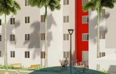 Imagem: O apartamento possui 2 Dormitórios, 1 Banheiro, 1 Vaga na garagem