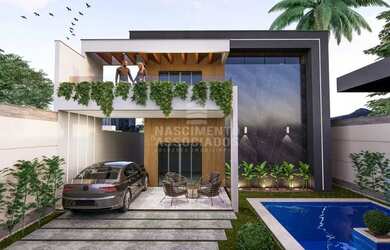 Imagem: A casa em condomínio possui 4 Dormitórios, 4 Banheiros, 2