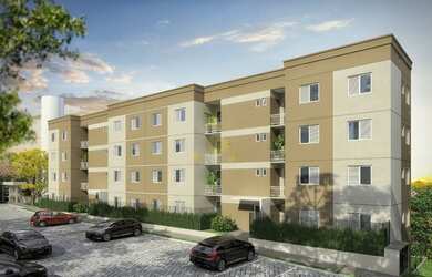 Imagem: O apartamento possui 2 Dormitórios, 1 Banheiro, 1 Vaga na garagem