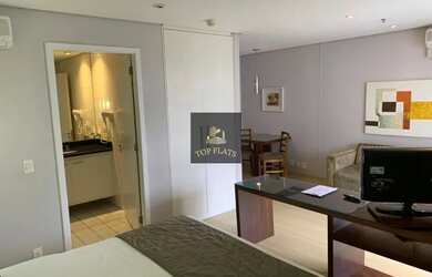 Imagem: O studio para alugar possui 1 Dormitório, 1 Banheiro, 1 Vaga