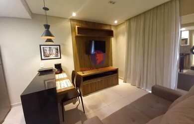 Imagem: O apartamento possui 1 Dormitório, 1 Banheiro, 1 Vaga na garagem