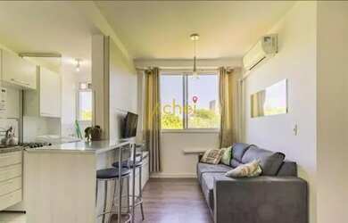 Imagem: O apartamento possui 2 Dormitórios, 1 Banheiro, 1 Vaga na garagem