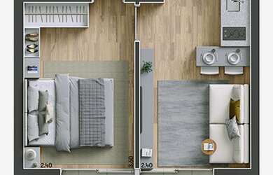 Imagem 15: Apartamento para venda tem 36 metros quadrados com 1 quarto em Vila Firmiano...