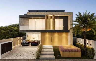 Imagem: A casa em condomínio possui 5 Dormitórios, 5 Banheiros, 2