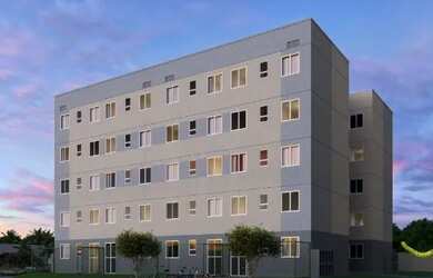 Imagem: O apartamento possui 2 Dormitórios, 1 Banheiro, 1 Vaga na garagem