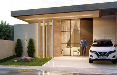 Imagem: A casa em condomínio possui 3 Dormitórios, 4 Banheiros, 2