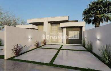 Imagem: A casa possui 3 Dormitórios, 2 Banheiros, 2 Vagas na garagem