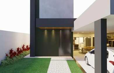 Imagem: A casa possui 3 Dormitórios, 3 Banheiros, 4 Vagas na garagem