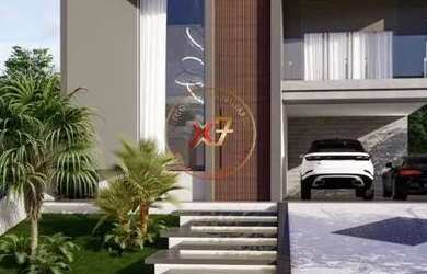 Imagem: A casa em condomínio possui 4 Dormitórios, 5 Banheiros, 4