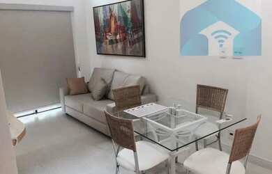 Imagem: O apartamento possui 1 Dormitório, 2 Banheiros, 1 Vaga na garagem