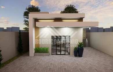 Imagem: A casa possui 3 Dormitórios, 2 Banheiros, 2 Vagas na garagem